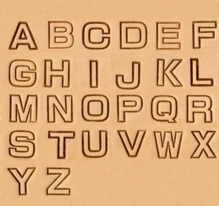 8141-00 Buchstaben Set 3/4 Block Alphabet 19mm